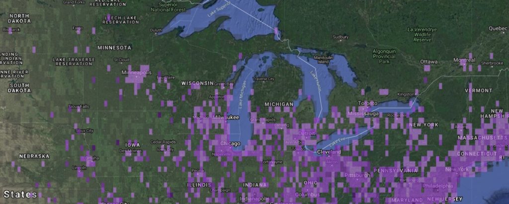 April and May Swift sightings in US